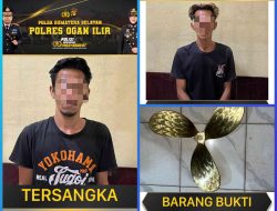 GERAK CEPAT! Polsek Tanjung Raja Amankan Dua Terduga Pelaku Pencurian Kipas Tongkang, Kerugian Korban Rp2,1 Juta