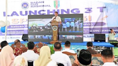 Anak-anak Sragi Sambut Gembira MBG, SPPG 3T Bandar Agung Buka Peluang Ekonomi Warga