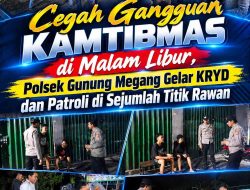 Cegah Gangguan Kamtibmas di Malam Libur, Polsek Gunung Megang Gelar KRYD dan Patroli di Sejumlah Titik Rawan