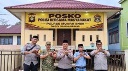 Cegah Peredaran Narkoba, Kapolsek Gunung Megang Cek Posko Kampung Tangkal Narkoba di Desa Berugo